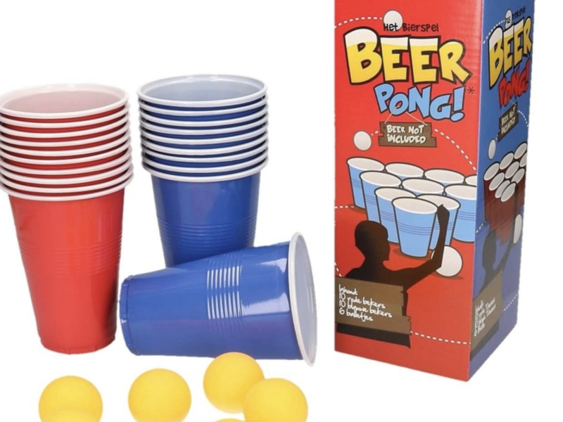 Drankspel Beerpong set red/blue cups